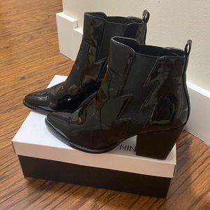 Kendall & Kylie Black Patent Leather Boots